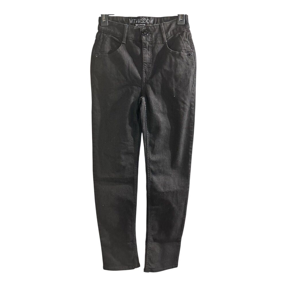 Wit & Widson Black Straight Leg Jeans Strechy Comfortable Thick Size 0